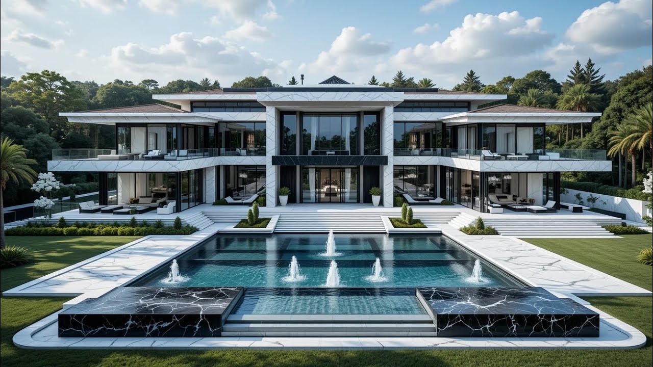 Iconic Billionaire Villa with Sleek Architecture & Stunning Interior Design