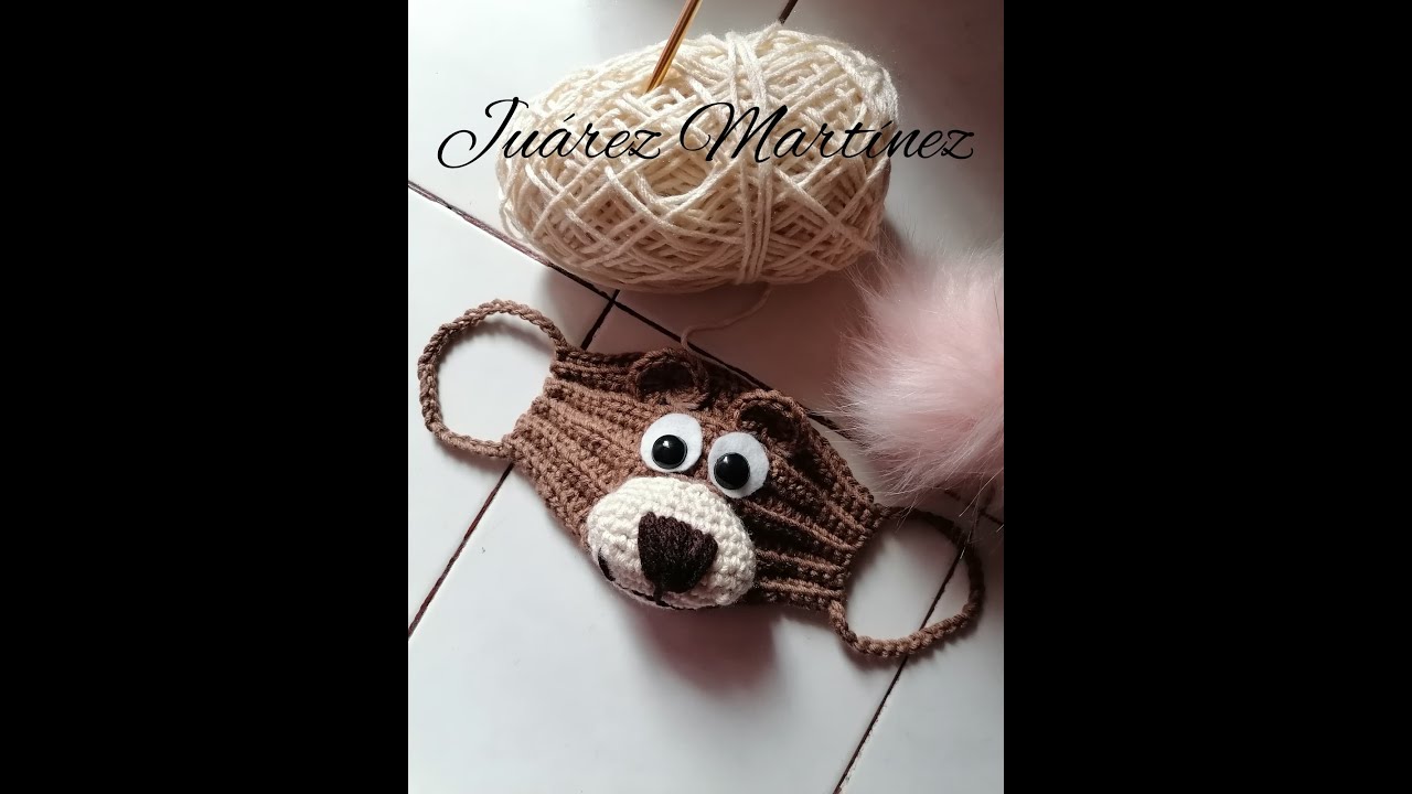 🐻🐻cubrebocas tejido del oso de masha 🐻🐻