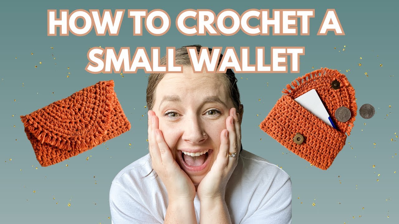 How to crochet a small wallet, quick crochet project, easy crochet wallet