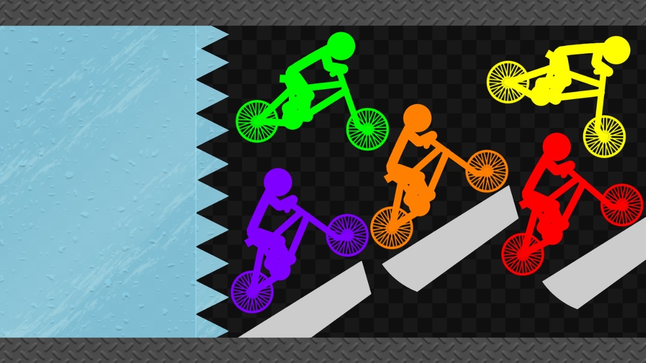 Sharp Ice Walls - Survival Bicycle Race