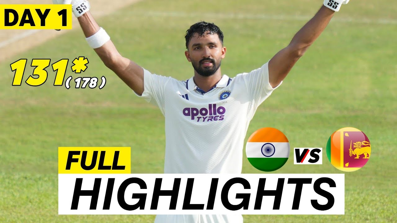 India vs Sri Lanka 1st Test Day 1 Highlights 2026 | IND vs SL 1st Test Day 1 Full Highlights 2026