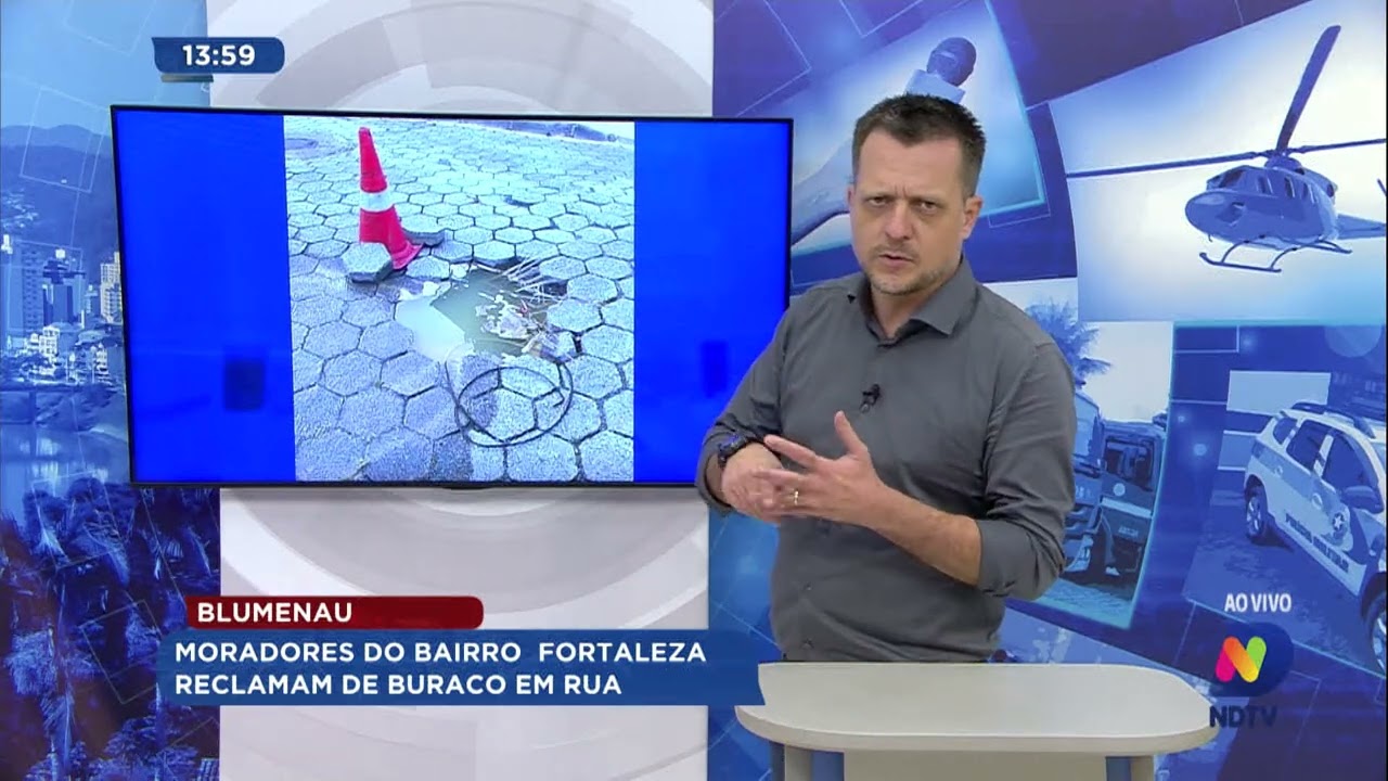 Moradores do bairro Fortaleza reclamam de buraco em rua