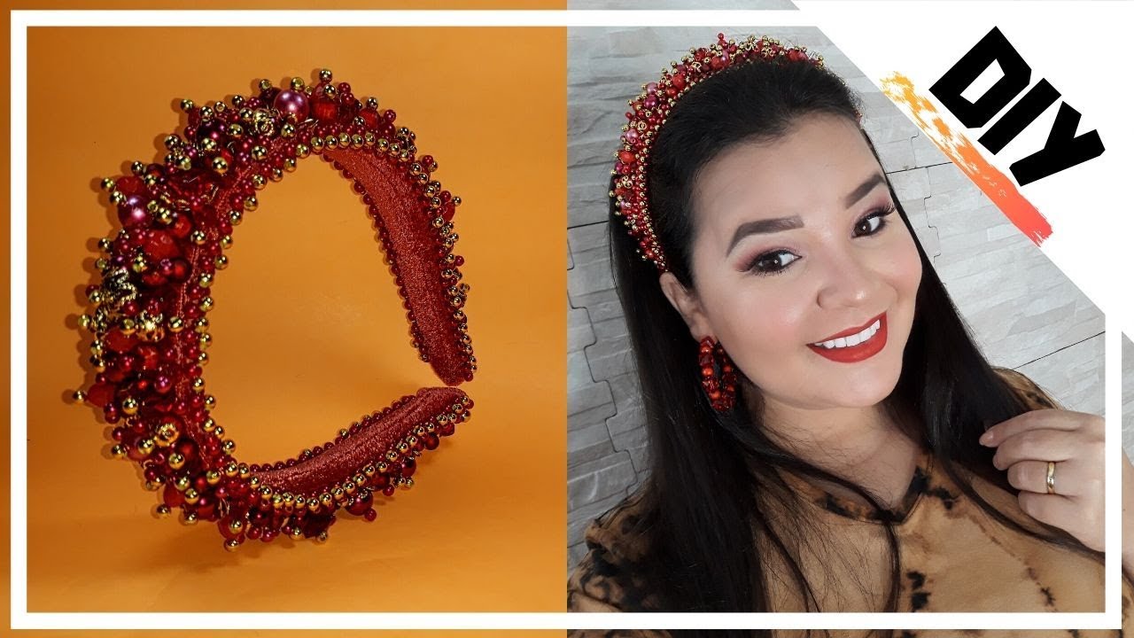 Tiara de luxo bordada