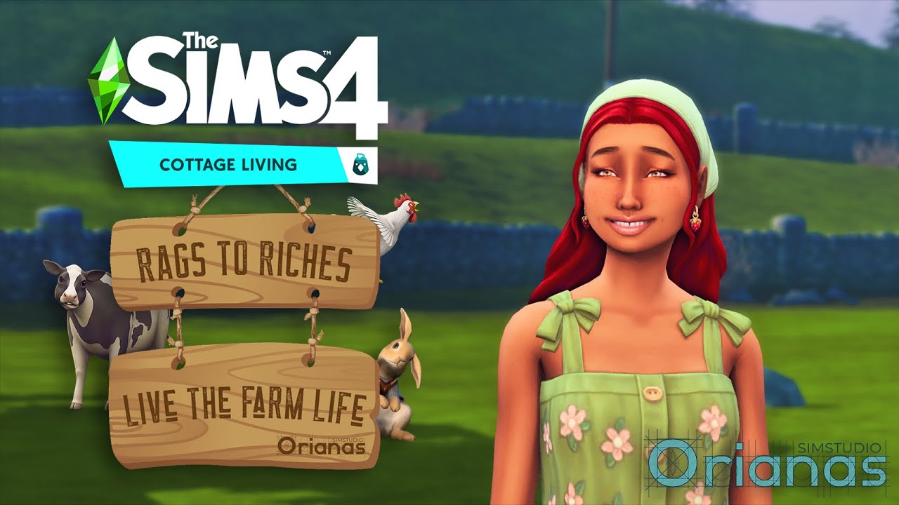 RAGS TO RICHES - LIVE THE FARM LIFE🐣| NEW CHALLENGE FOR COTTAGE LIVING🐮| PROMO | TS4 SIMS 4