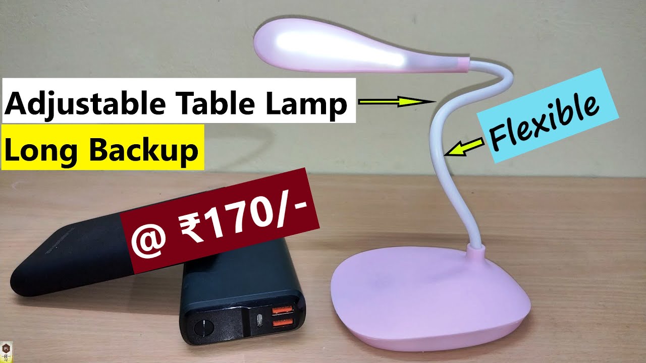 Best Table/Study Lamp with adjustable neck, LED, Long backup, Rechargeable battery | Under ₹200/-