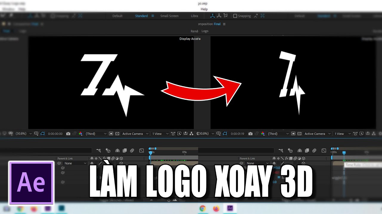 Hướng dẫn làm Logo xoay 3D bằng After Effects