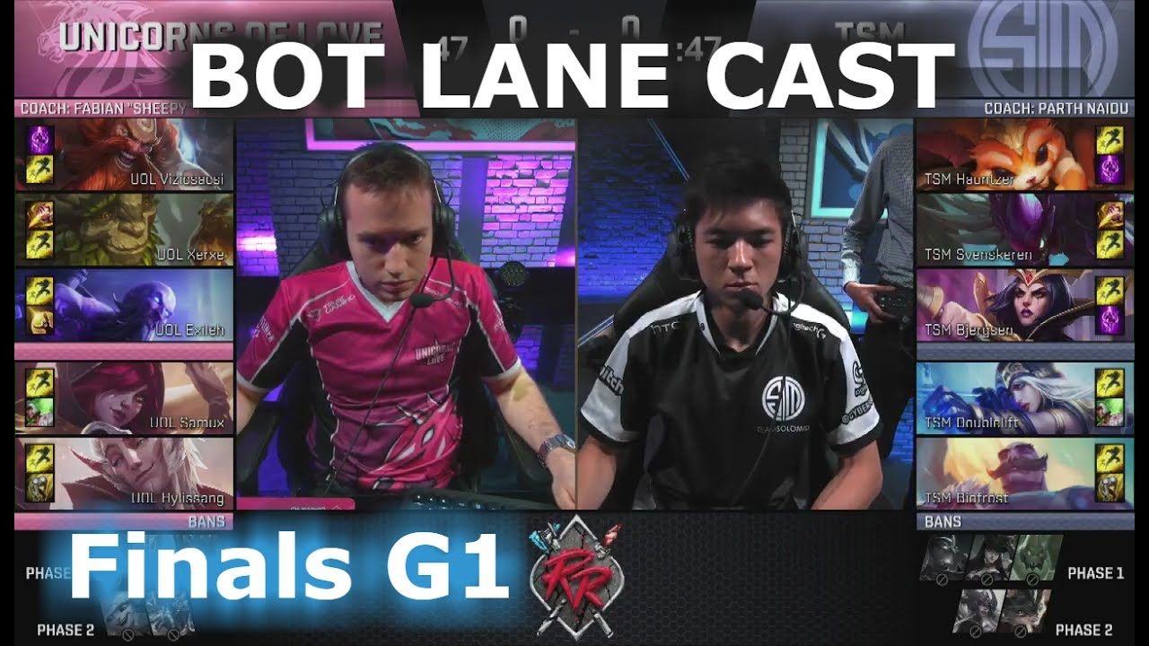 [BOTLANE CAST] TSM vs Unicorns of Love Game 1 | Finals NA vs EU Rift Rivals 2017 LoL | TSM vs UOL G1
