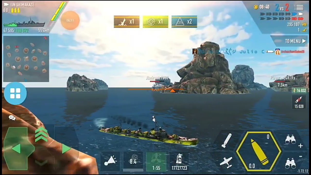 Battle of Warships -  IJN Shimakaze -DUO Destroyed Japanese vs Super Alsace