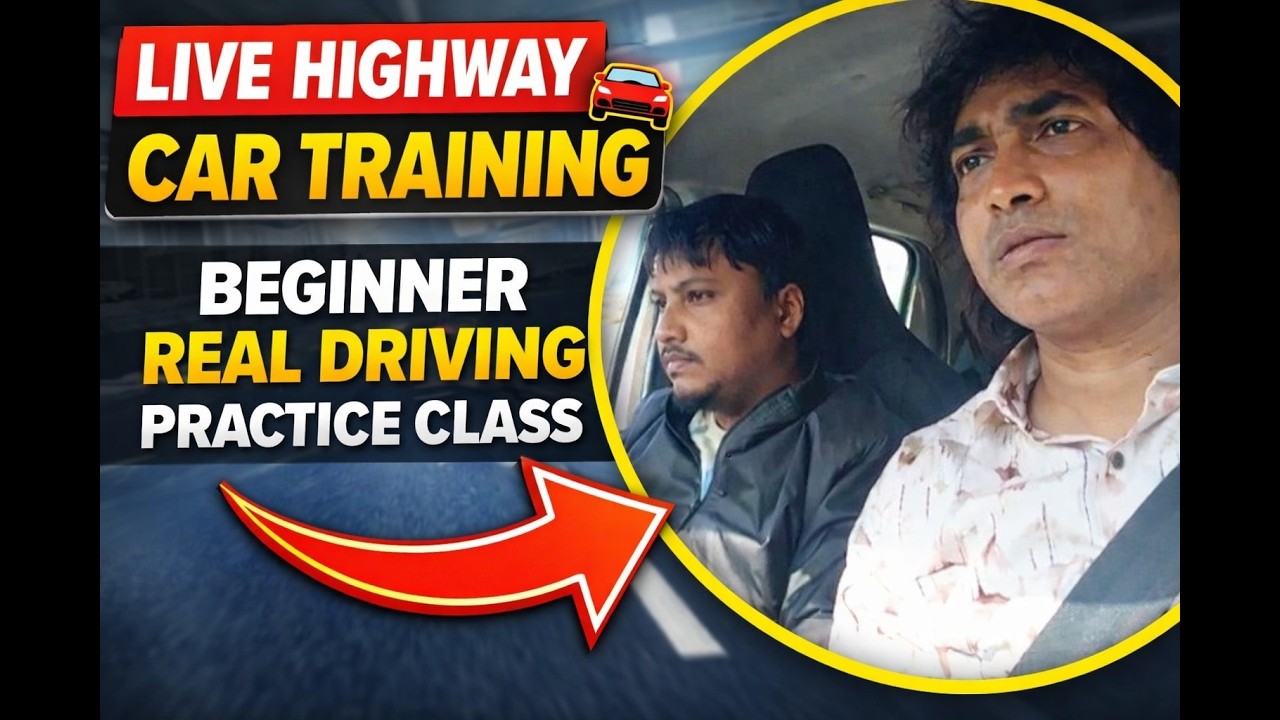 LIVE CAR HIGHWAY TRAINING 🚗 | BEGINNER REAL DRIVING PRACTICE CLASS | Admission 8240277308