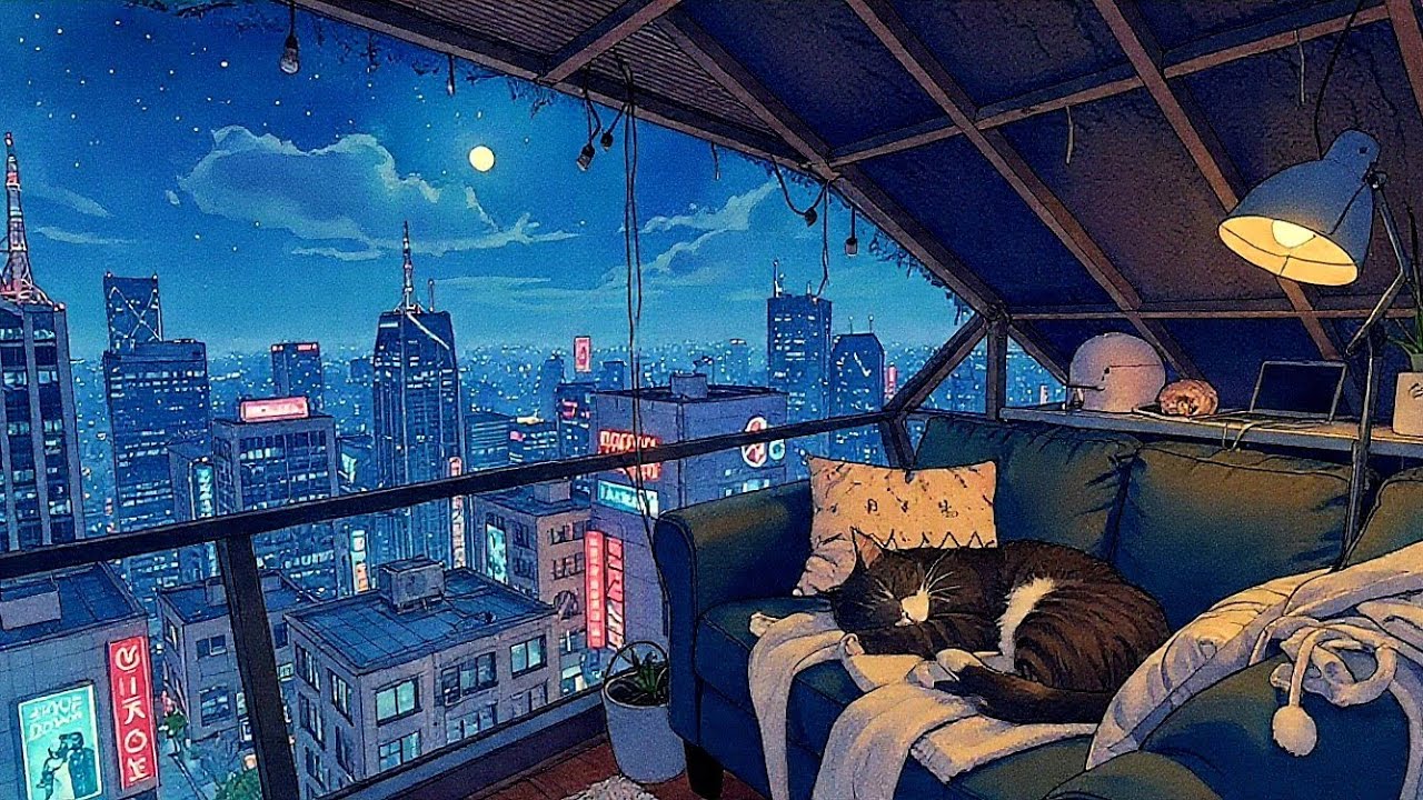 Rainy day lofi; relax, de-stress, and shunt off overthinking 