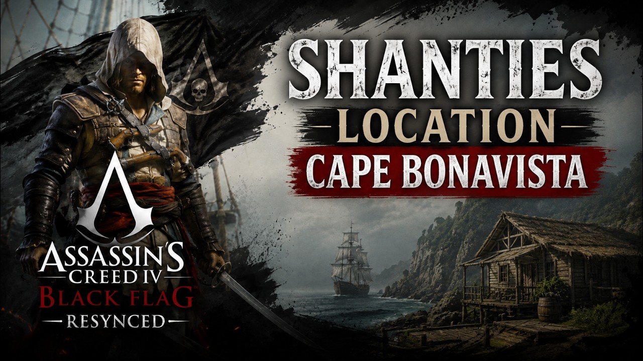 SONG SHEET / SHANTY LOCATION CAPE BONAVISTA - ASSASSIN'S CREED BLACK FLAG RESYNCED
