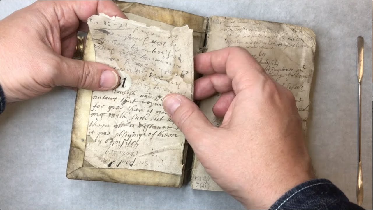 Conserving MS OGDEN/7/21, a 17th century manuscript conservation project
