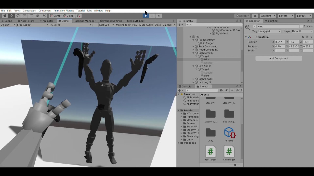 Full Body Motion Capture in Unity With HTC Vive trackers