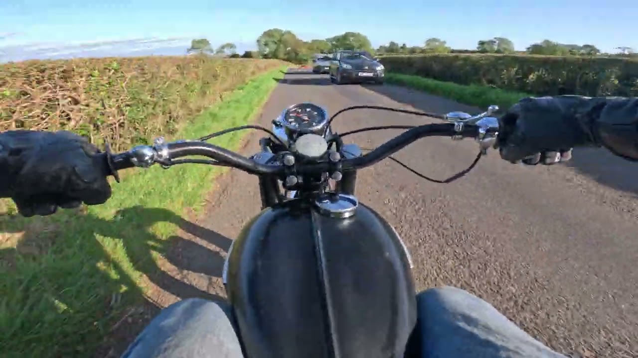 Triumph Trophy T100C Desert Sled Street Scrambler Test Ride