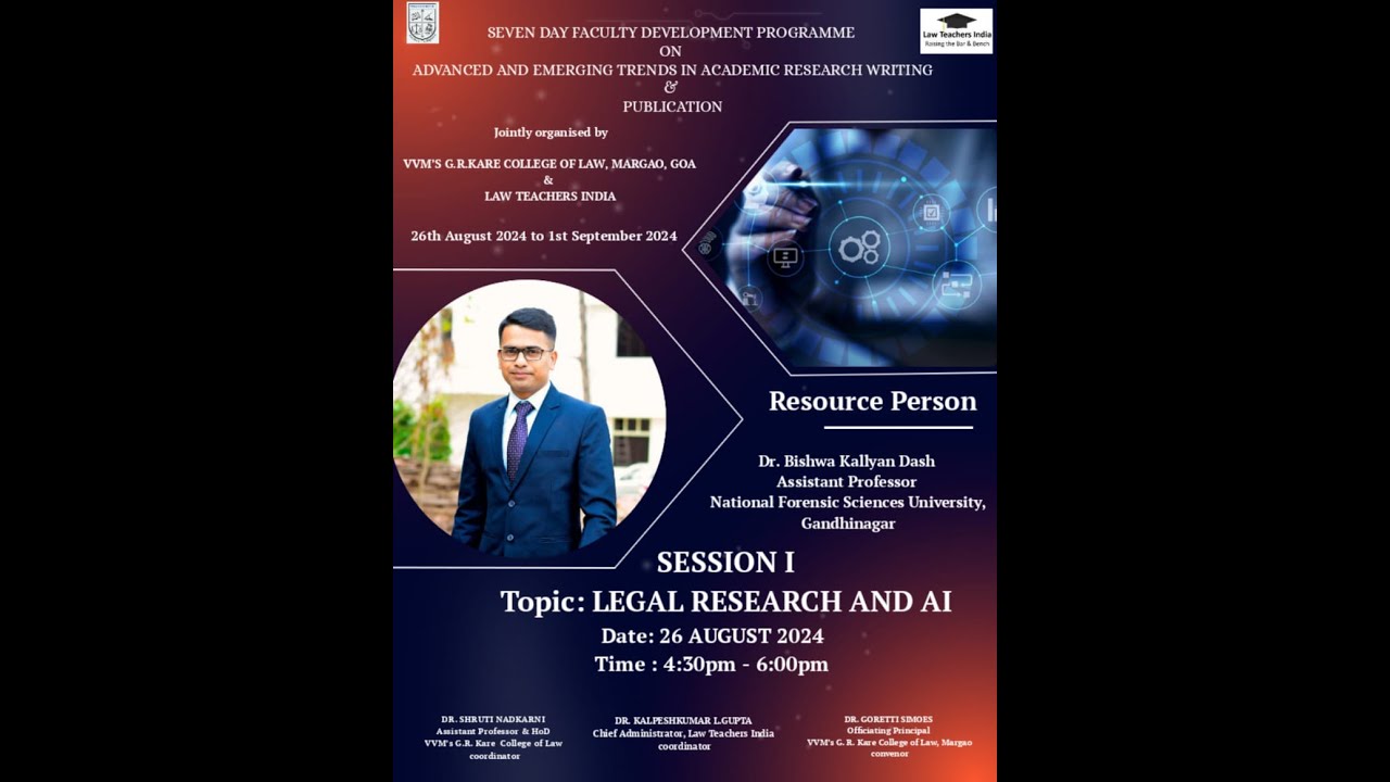Day 1 | Legal Research & AI | Dr. Bishwa Dash