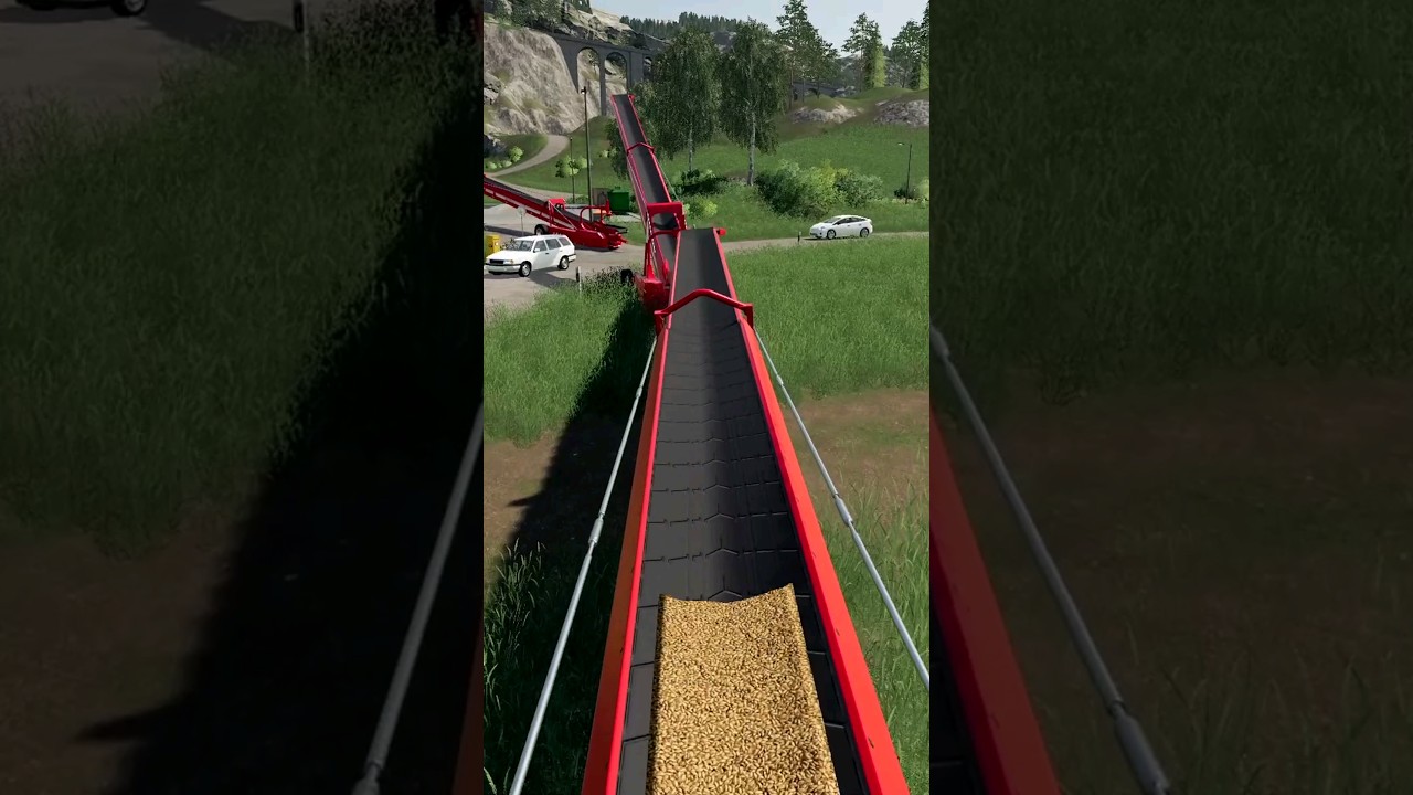 Фишка №13. Когда лень возить урожай. Farming Simulator 19 #fs19 #farming #shorts #фс19