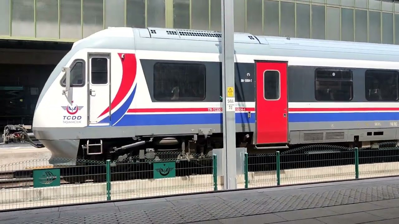 TCDD MT 15004 Ankara-Elmadağ Bölgesel Treni Ankara Gar doğu girişi / Marşandiz Depoya gidiş [4K]