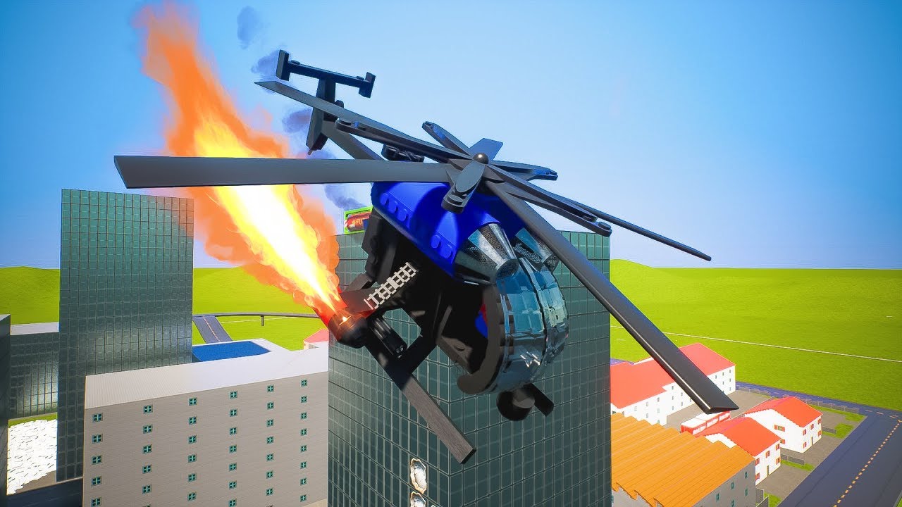 Lego Helicopter Crashes #1 | Brick Rigs