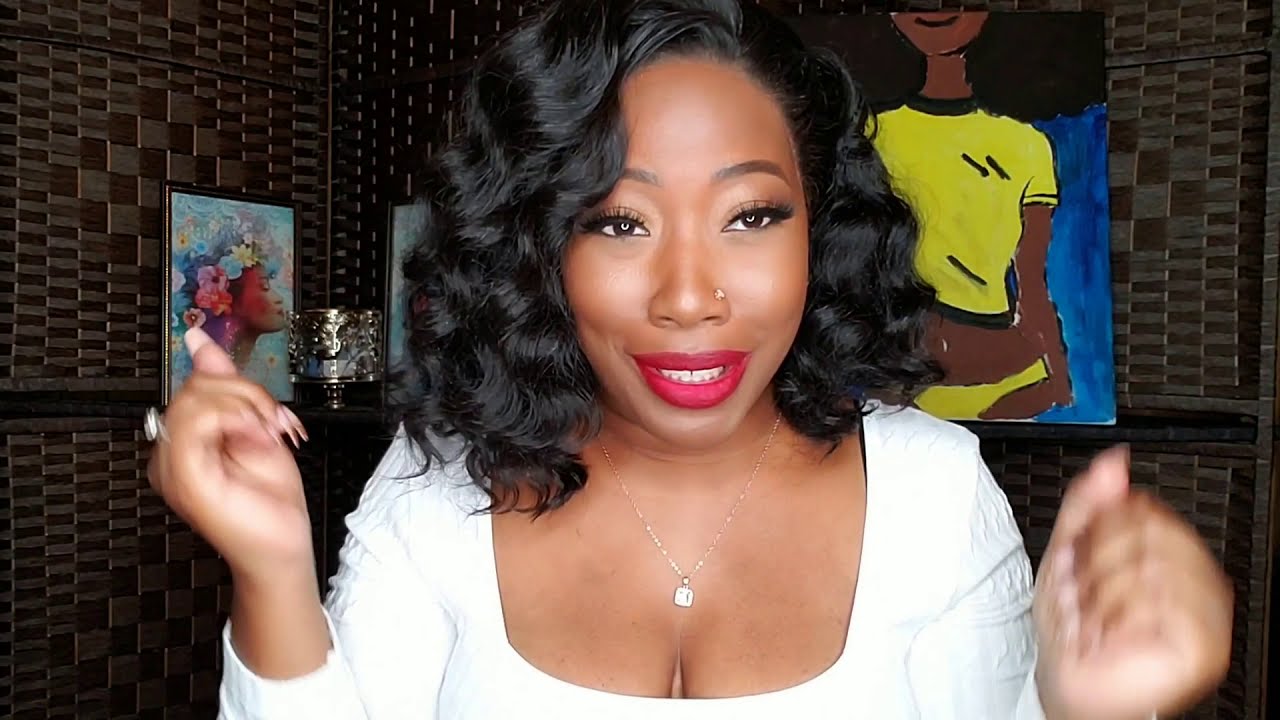 Under $50 Curly Bob SENSATIONNEL 13x6 WHAT LACE Wig KAMILE | Mizbarn.com