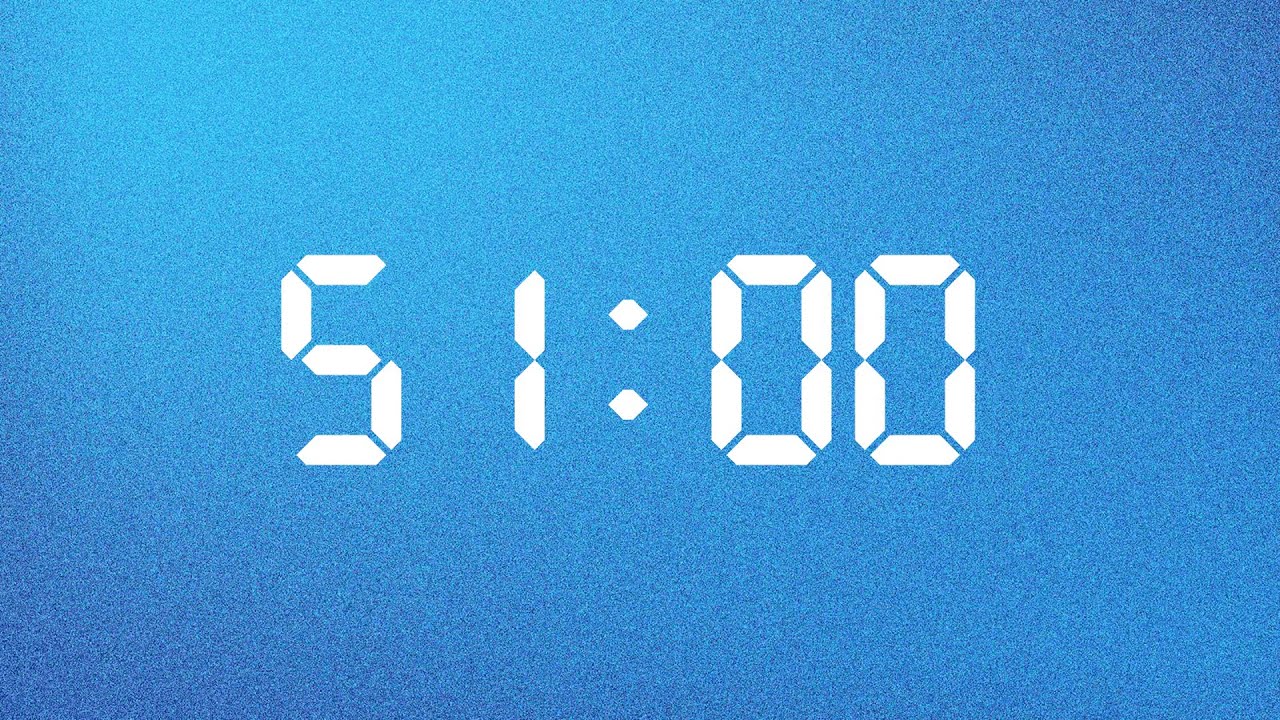 51 Minute Timer to Think Clearly. Create Boldly. Flow Forward | Aqua Blue Edition | NX