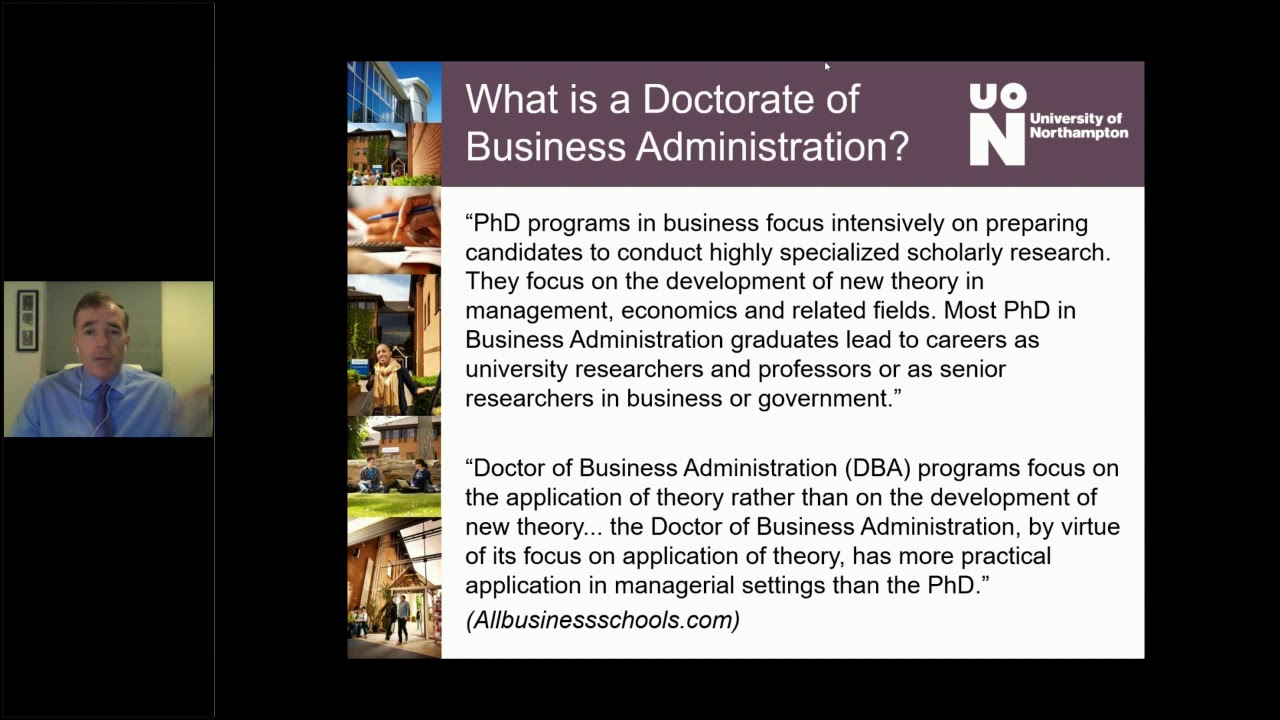 University of Northampton DBA Webinar - 3 September 2019