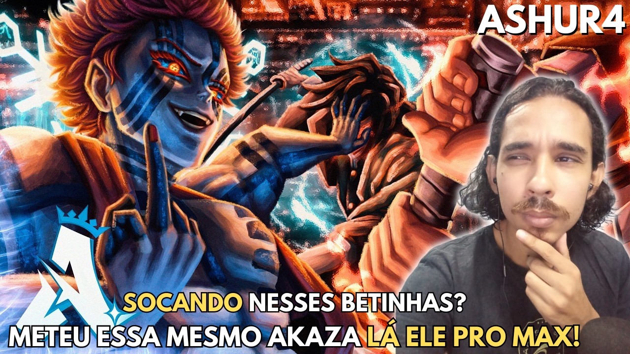 PIG REACT Akaza vs Tanjiro e Tomioka (Demon Slayer) | SOCANDO NESSES BETINHAS 😈 👊 | Ashur4