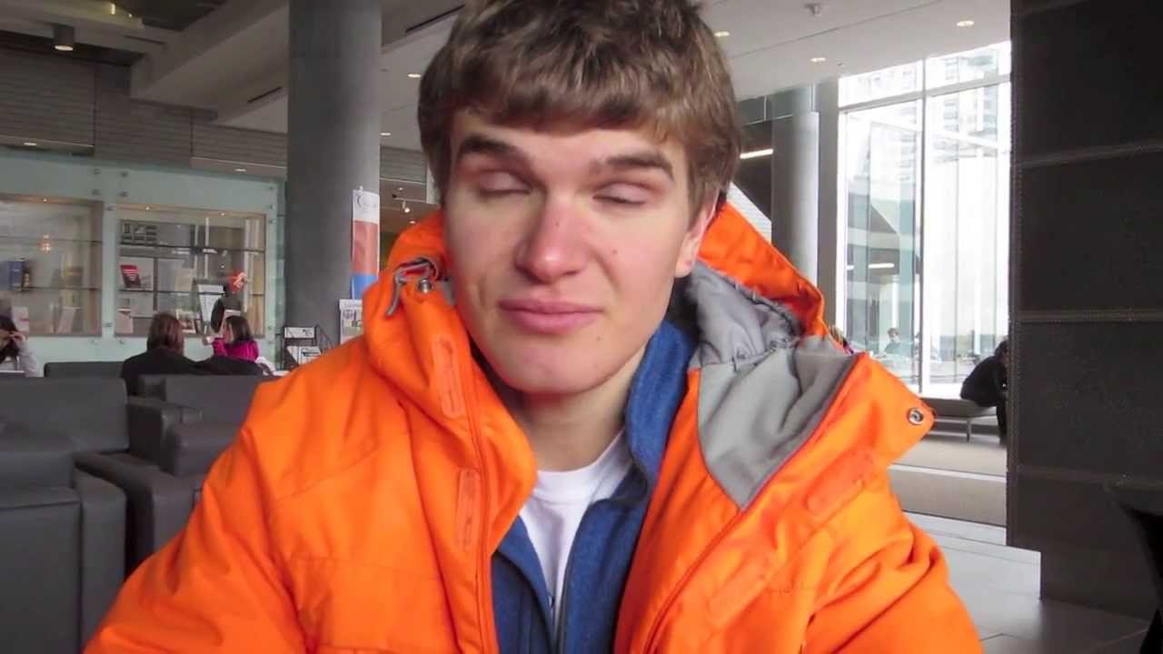 Tommy at his Ottawa University class on Autism Awareness Day 2013