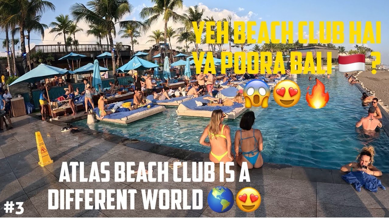 ATLAS BEACH CLUB BALI Full Vlog 🇲🇨| BEST BEACH CLUB PARTY IN BALI, INDONESIA 