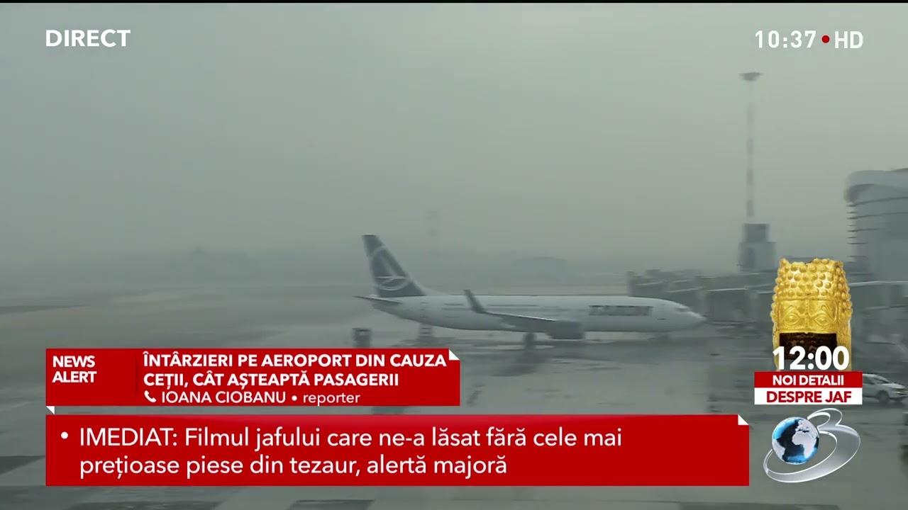 Zboruri întârziate pe Aeroportul Otopeni, din cauza condițiilor meteo
