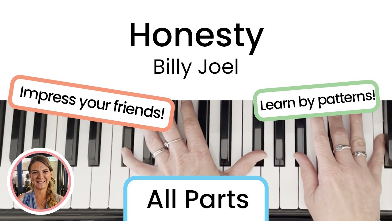 How to play Honesty - Billy Joel | EASY Piano Tutorial!!