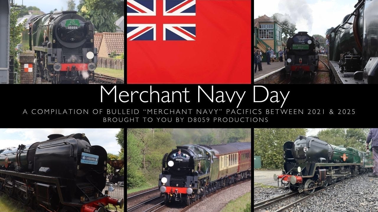 Merchant Navy Day - A compilation of Bulleid Merchant Navy Pacifics, both Standard and 10 1/4 gauges