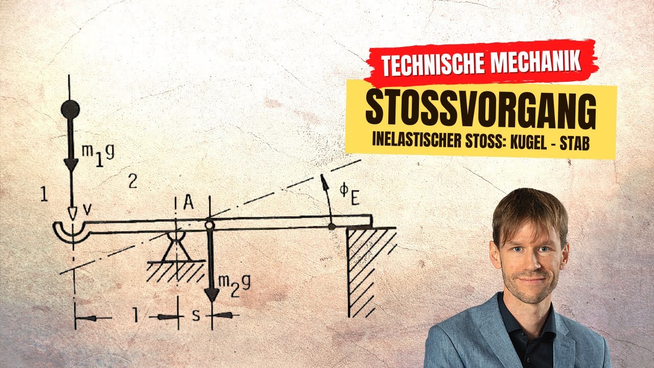 Inelastischer Sto&szlig;: Kugel - Stab (Technische Mechanik, Dynamik)