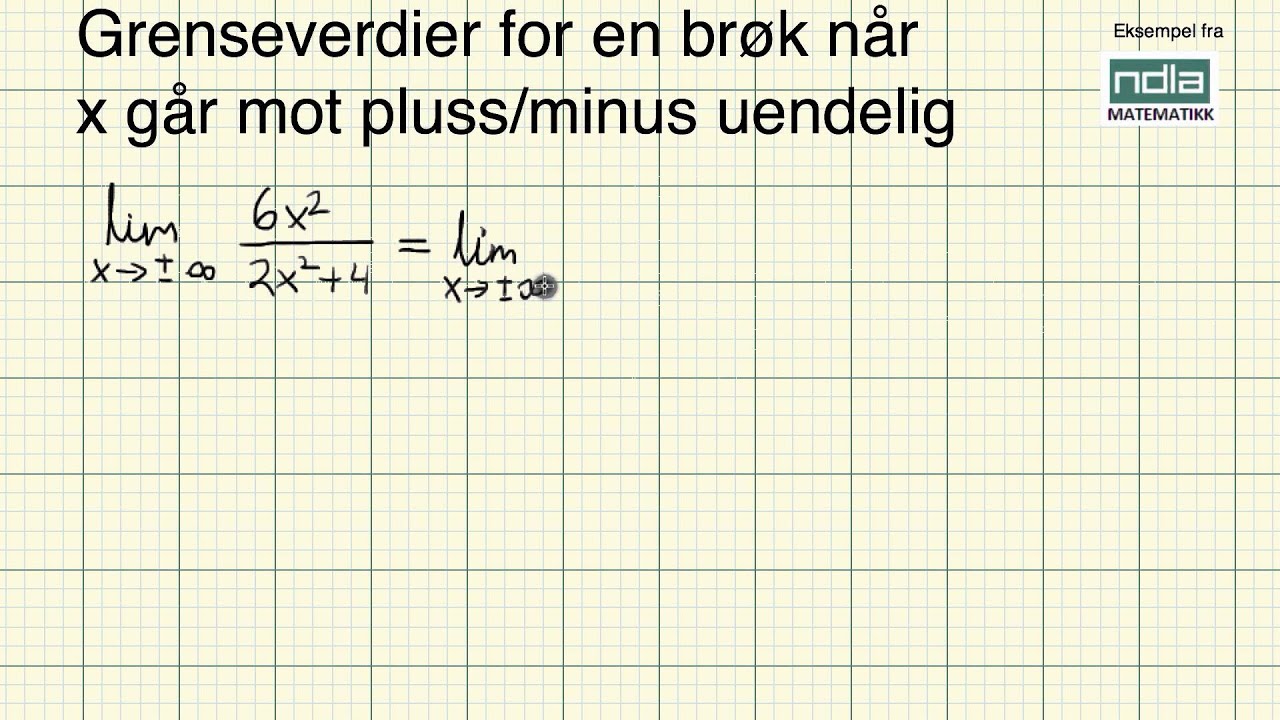 Matematikk R1   Grenseverdi pluss minus uendelig