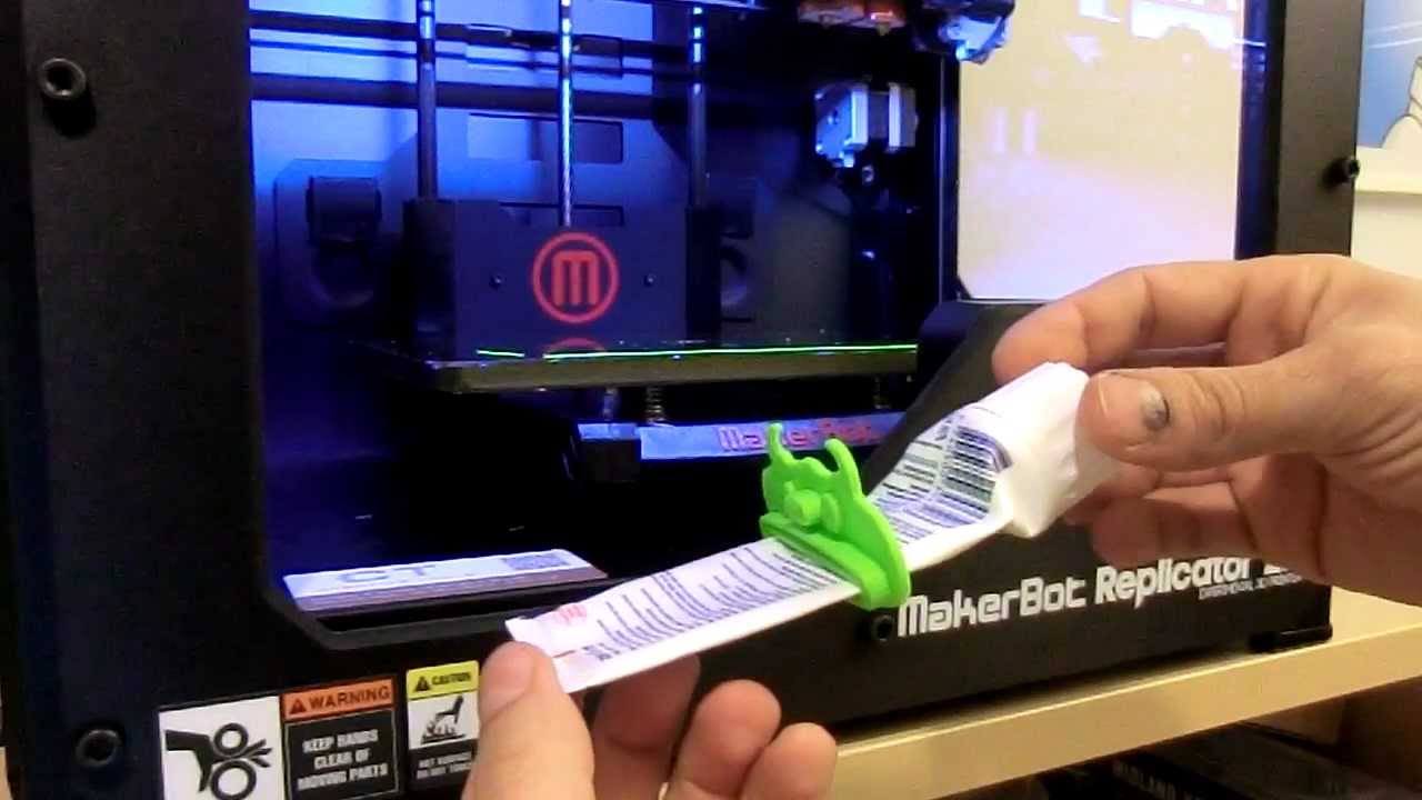 MakerBot Replicator 2X 3D prints Paste Pusher Animal