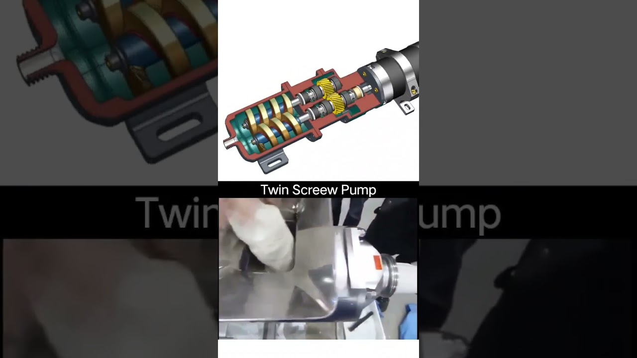 Twin Screw Pump #engineering #3ddesign #mechanism #cad #solidworks