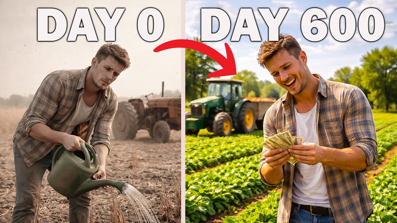 I Survived 600 DAYS on the FLAT MAP with $0 ! Here's What Happened!? Farming Simulator 25