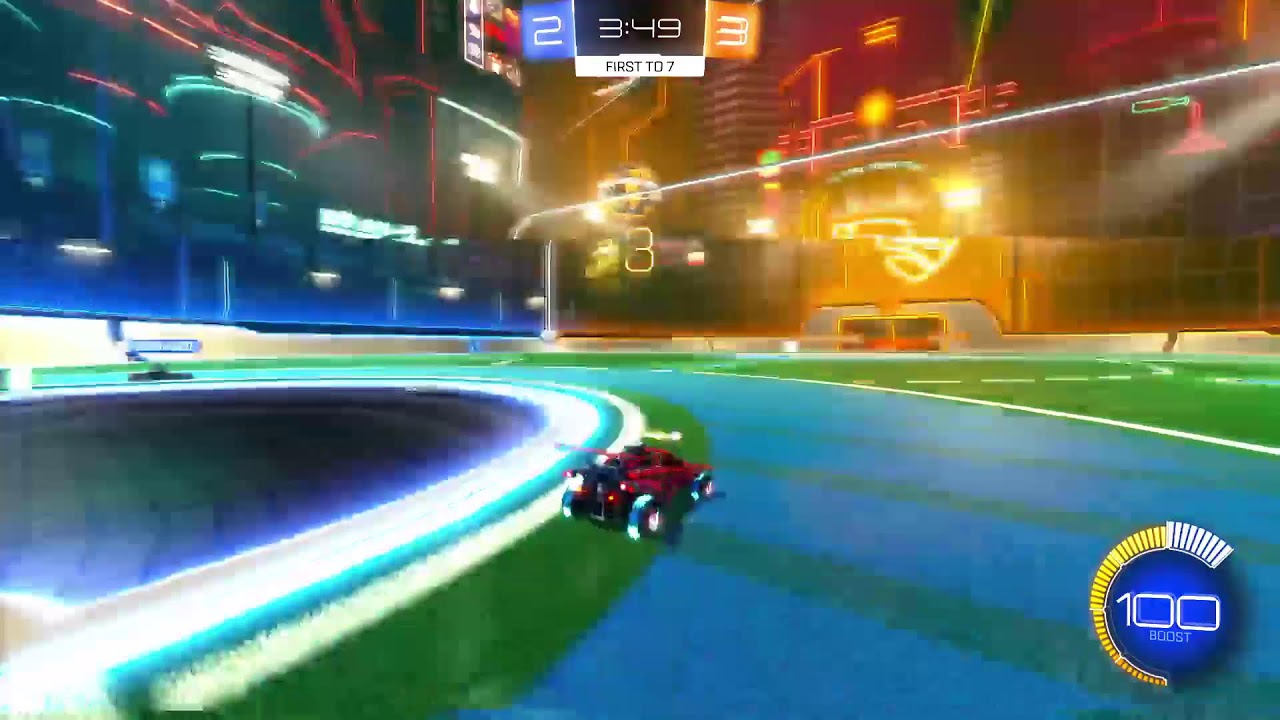 Playing rocket league