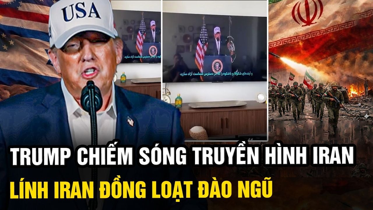 LIVE: TT Trump chiếm sóng truyền hình Iran! 2.000 đợt oanh tạc chỉ 24h, lính Iran đào ngũ hàng loạt