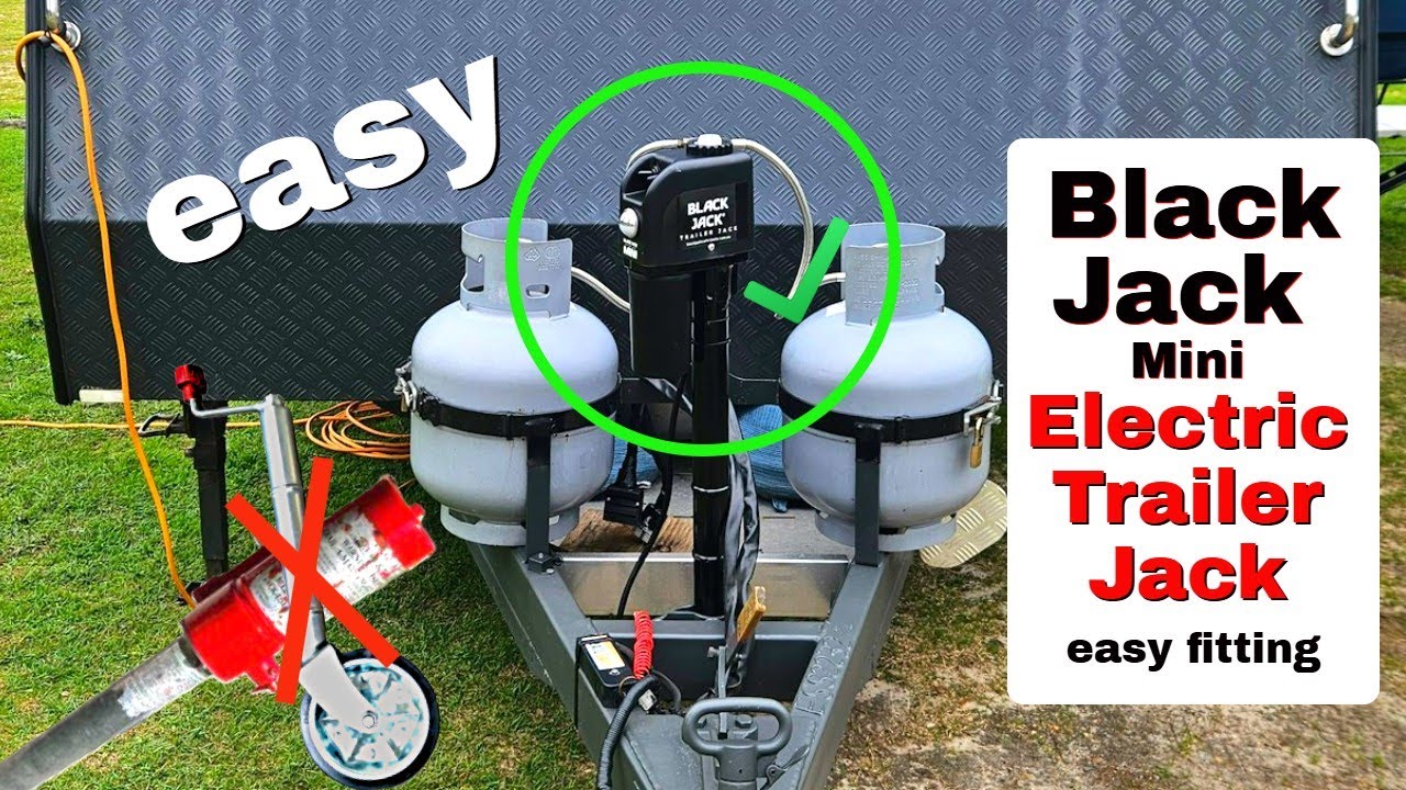 BlackJack Mini Electric Trailer Jack, Easy Caravan Setup