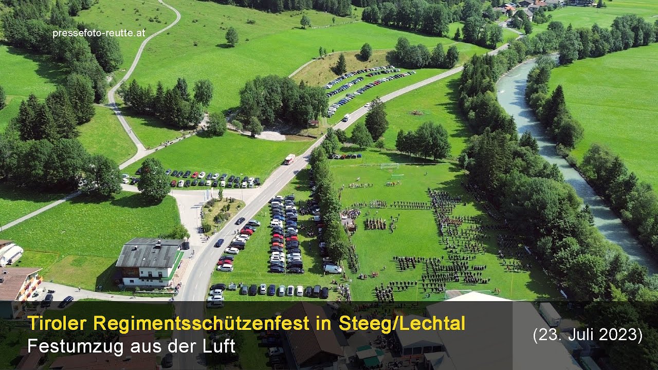 Steeg: SCH&Uuml;TZENUMZUG AUS DER VOGELPERSPEKTIVE (Mi. 25.07.2023)