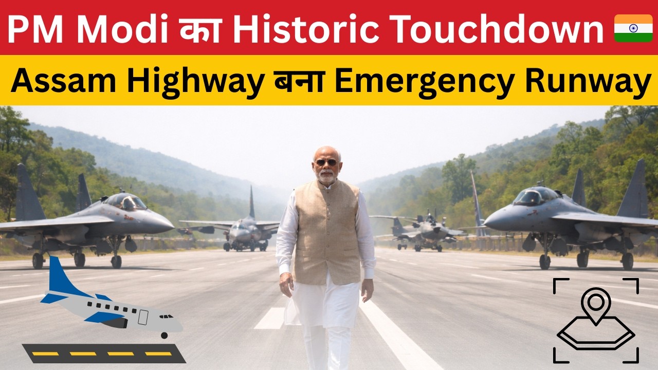 Moran Highway पर PM Modi की Landing 🚀 | Assam का First Emergency Airstrip और IAF Power Show 💥