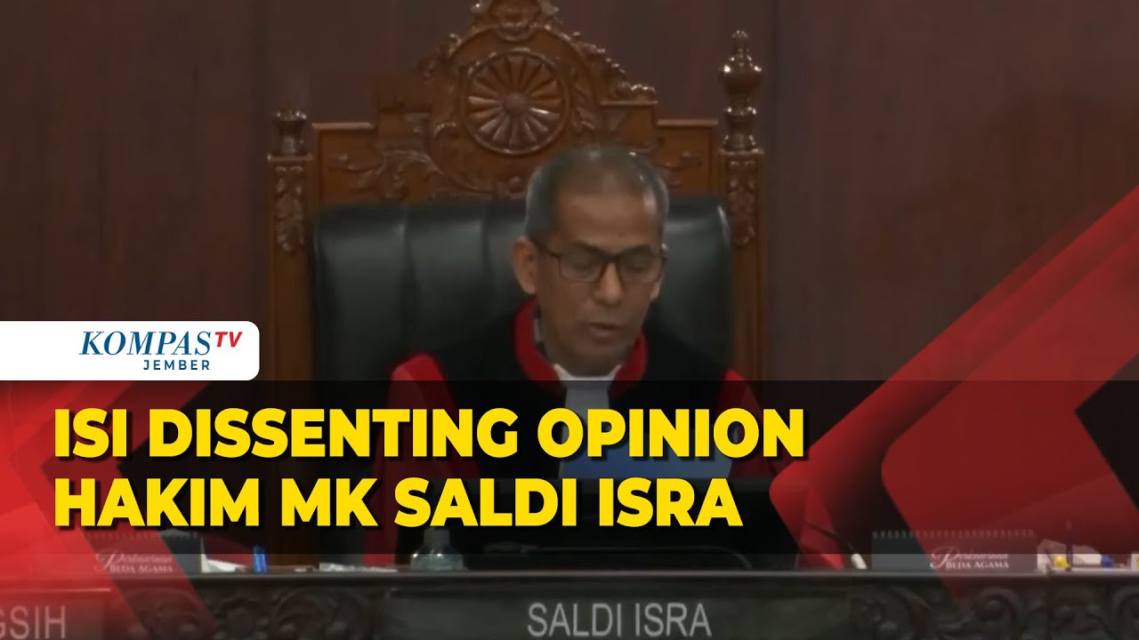 [FULL] Dissenting Opinion Hakim MK Saldi Isra soal Putusan Sengketa Pilpres, Singgung Bansos