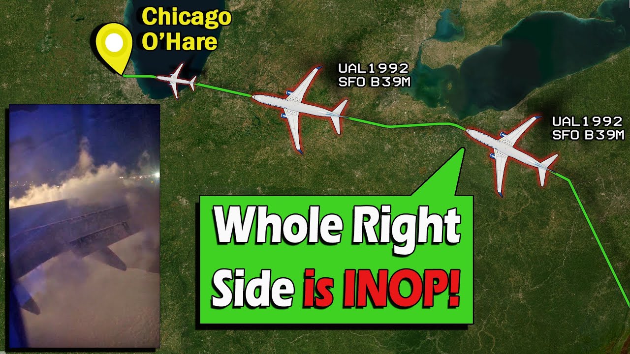 United B737-9 MAX HYDRAULIC LEAK in Flight | Emergency Divert to O'Hare