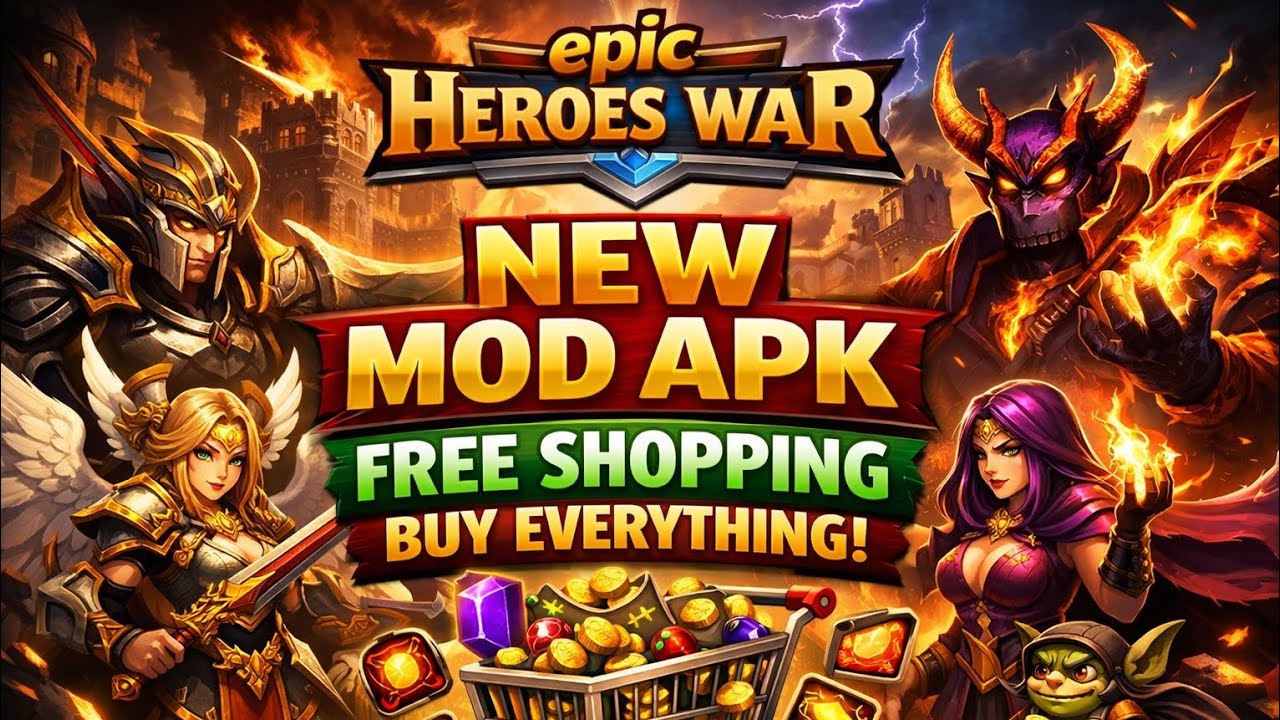😱EPIC HEROES WAR - MOD APK 2026 (FREE SHOPPING)😱