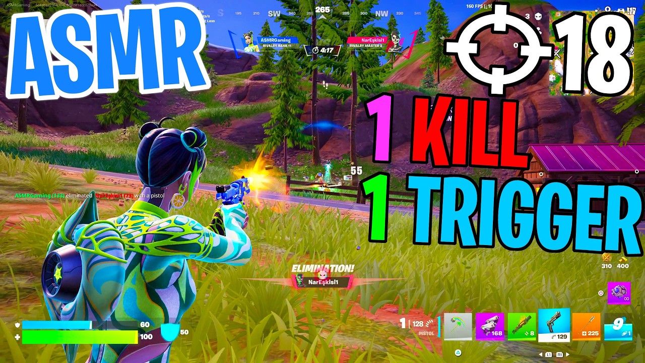 ASMR Gaming 😴 Fortnite 1 Kill = 1 Trigger Relaxing Mouth Sounds 🎮🎧 Controller Sounds + Whispering 💤