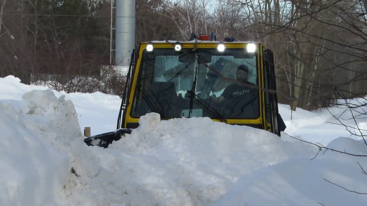 Annapolis Valley Ridge Runners BR 180 busting drifts on the Harvest Moon Trailway