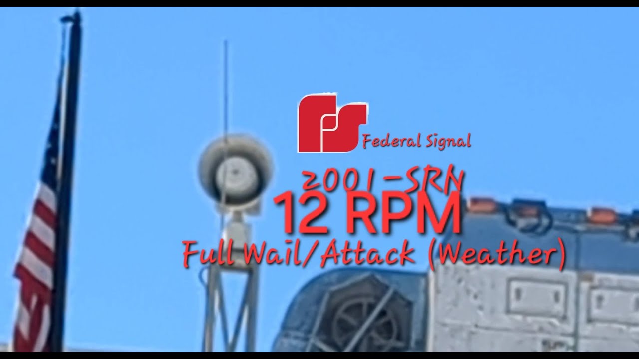12 RPM Federal Signal 2001-SRN Test | Full Attack (Weather) | Jackson, (Madison Co.) TN (03/22/25)