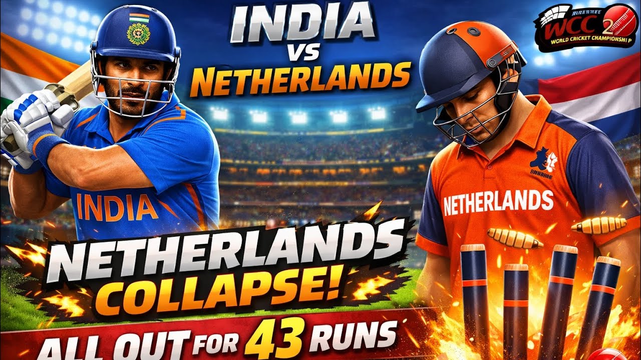 Netherlands Collapsed At 43 Runs In 3 overs 🤯😲l Indian Bowlers And Batter...😱☠️#viral #yt #9 #viral 