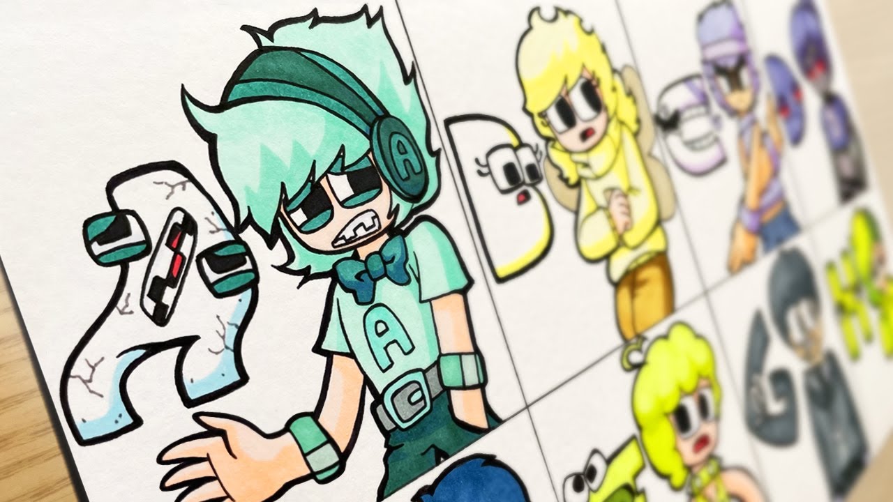 [Drawing]Alphabet Lore but it's Reverse#2 [Real Life] / Humanized Alphabet Lore