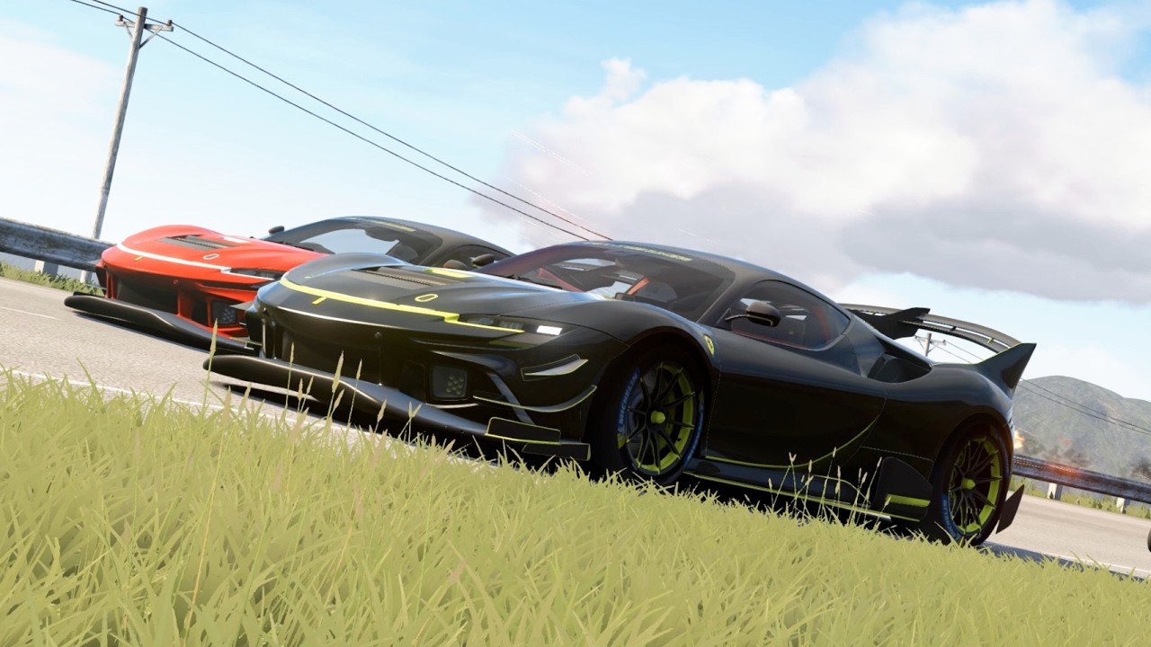 Ferrari SF90 Speciale R vs Hypercars Bugatti Chiron Pur Sport, Bugatti Vision GT, 812 Competizione